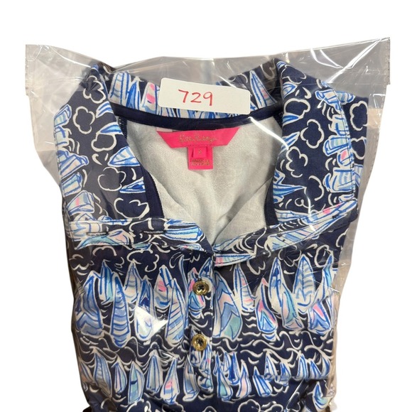 Lilly Pulitzer UPF 50+ Captain Round Hem Popover Sailboat Pullover Sweatshirt S - Picture 7 of 7